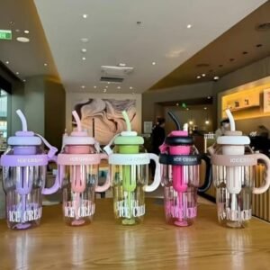 Ice Cream Style Dual-Compartment Water Bottles