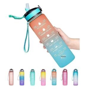 Water Bottle, 1 Litre Motivational Time Marker